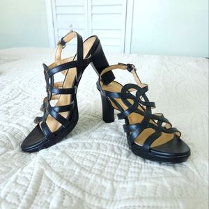 Naturalizer Black Strappy Heels